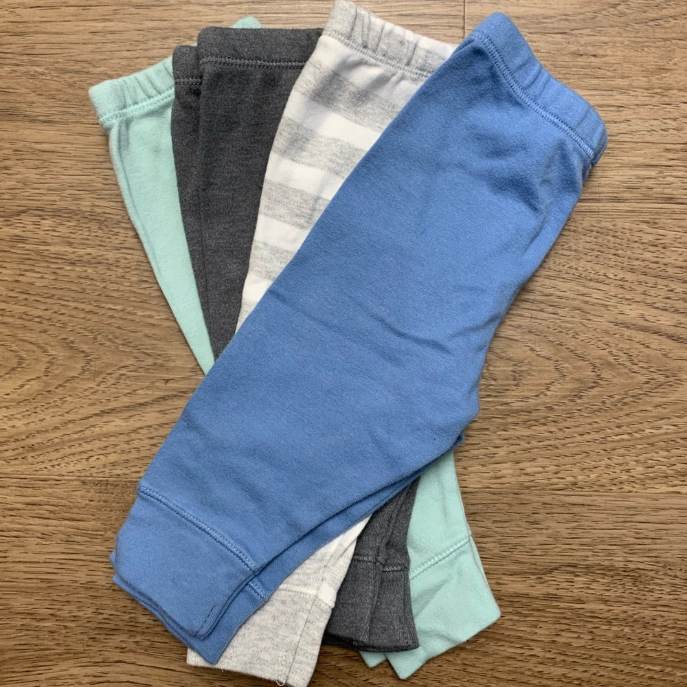 Cloud Island 0-3mo pants (four pairs)